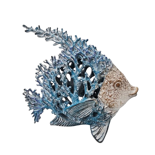 Bondi Angel Fish Sculpture | Blue | 18 cm
