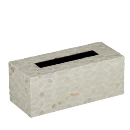 Shell Inlay Rectangle Tissue Box