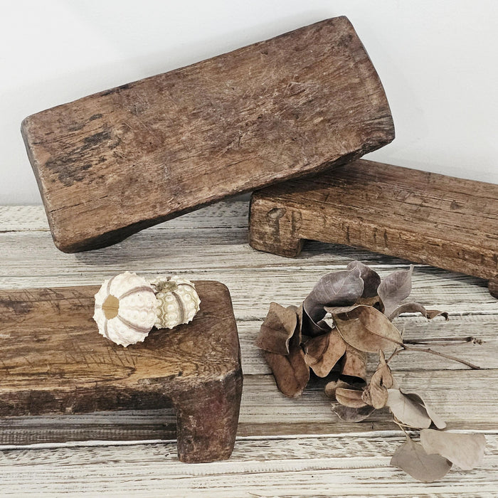 Vintage Wooden Bajot | Wabi