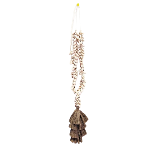 Dawne Shell Tassel | Wall Necklace | Mocha