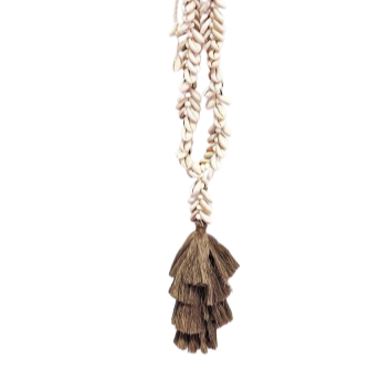 Dawne Shell Tassel | Wall Necklace | Mocha