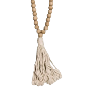 Hutton Wooden Bead Tassel | Natural