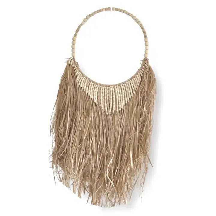 Gypsy Seagrass + Bead Wall Hanging | Natural