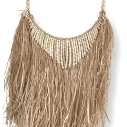 Gypsy Seagrass + Bead Wall Hanging | Natural