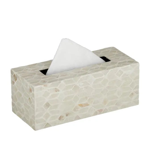 Shell Inlay Rectangle Tissue Box Cover