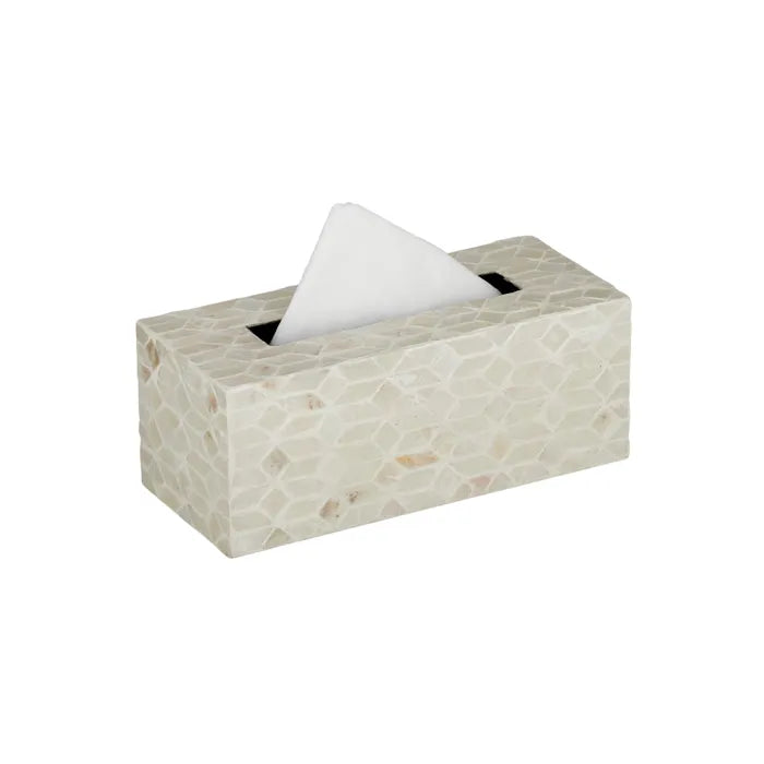 Shell Inlay Rectangle Tissue Box Cover