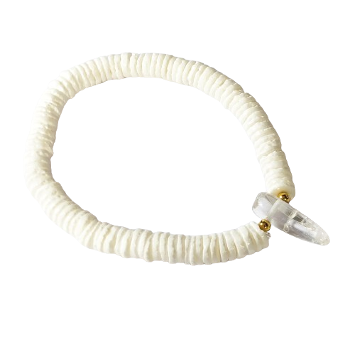 Kirra White Puka Shell Bracelet