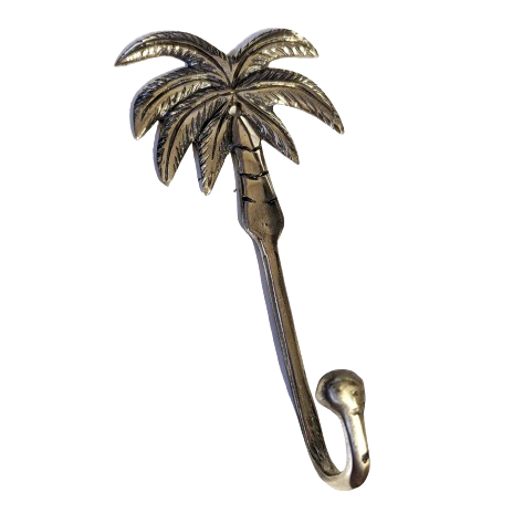 malibu brass palm tree wall hook