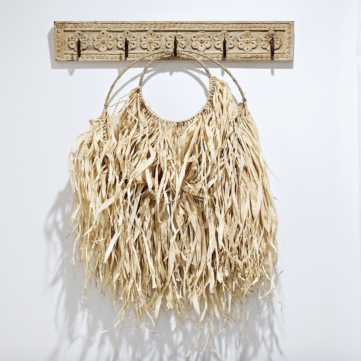 Bronte Raffia Double Hoop Wall Hanging