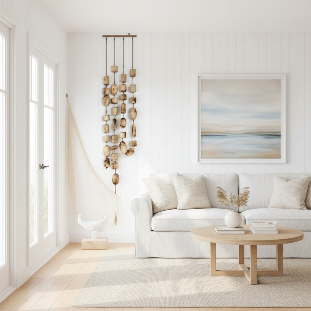 Drift Wooden Buoy Garland | Burnished