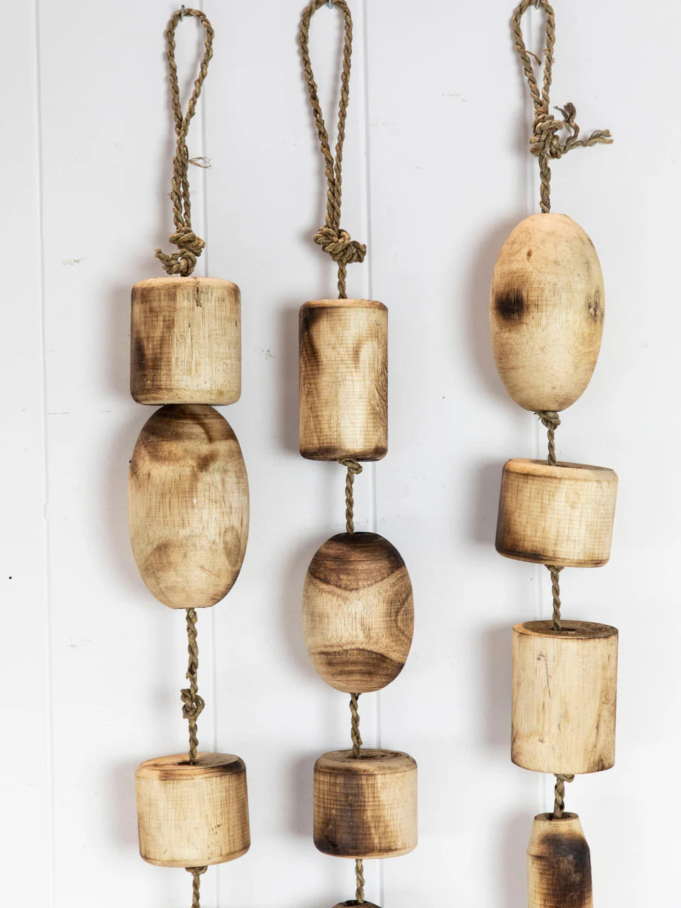 Drift Wooden Buoy Garland | Burnished