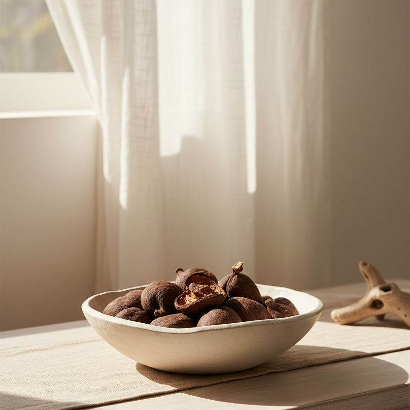 Shop natural Badam Pods approximately 10–12cm each. Perfect for coastal home styling, decorative bowls, shelf displays, botanical arrangements, and organic décor.