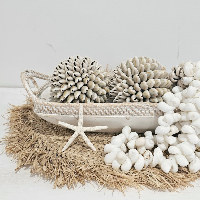 Bahamas Shell Ball for coastal home decor, beach inspired and Boho interiors