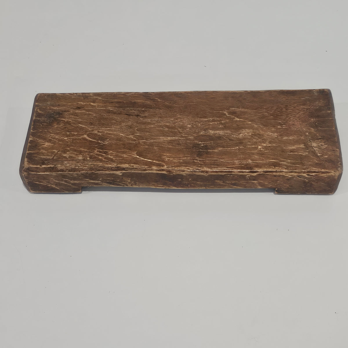 Vintage Indian wooden Bajot table with wabi style for coastal and Boho home decor styling