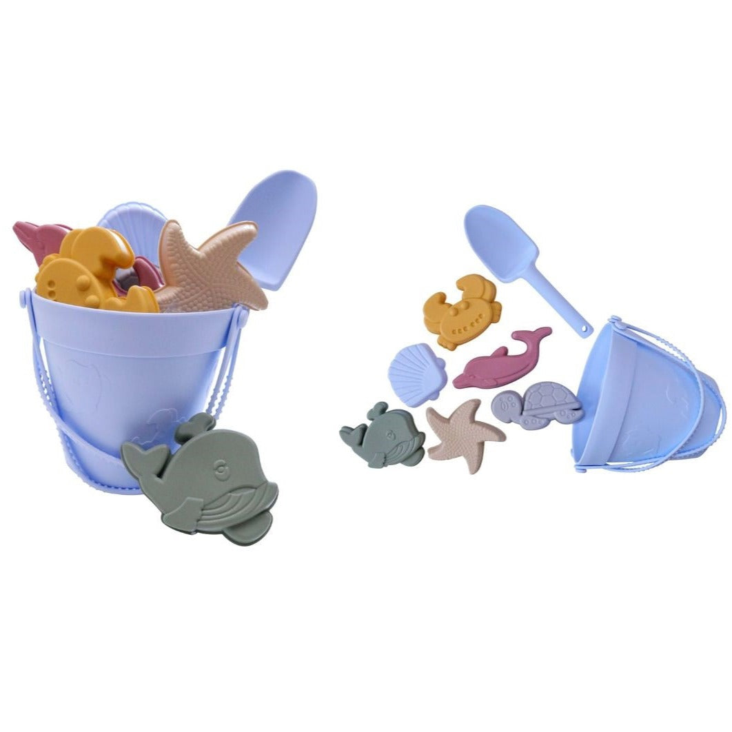 Silicone beach bucket set