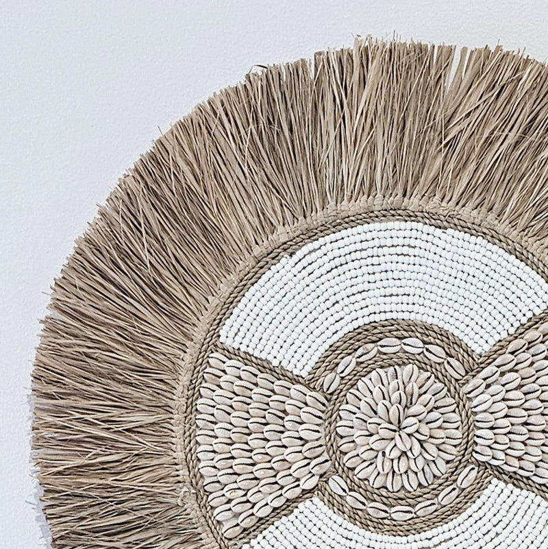 Beachcomber Sea Grass + Shell Wall Hanging | Wall Art