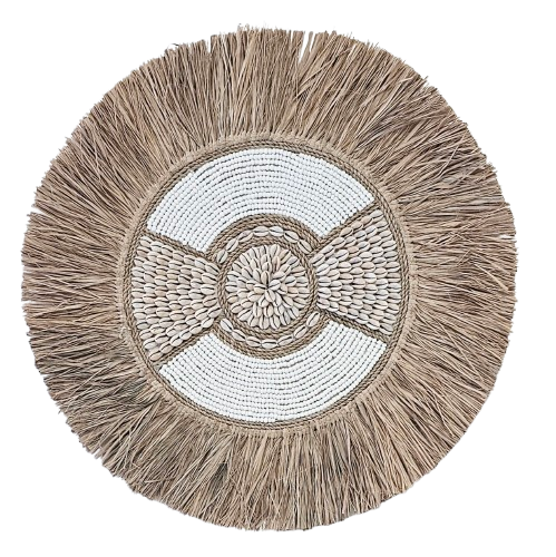 Beachcomber Sea Grass + Shell Wall Hanging | Wall Art