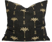 Cabo Tropical Palm Tree Cushion | Black 55 cm