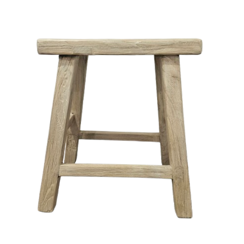 Bleached Reclaimed Elm Stool
