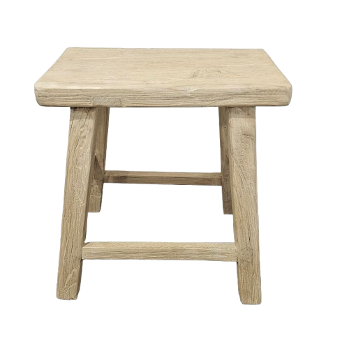 Bleached Reclaimed Elm Stool