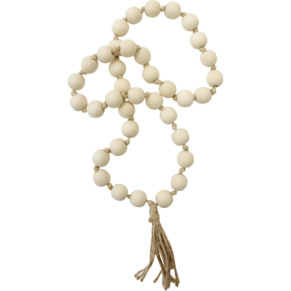 Bohemia Wooden Bead Tassel | Vanilla