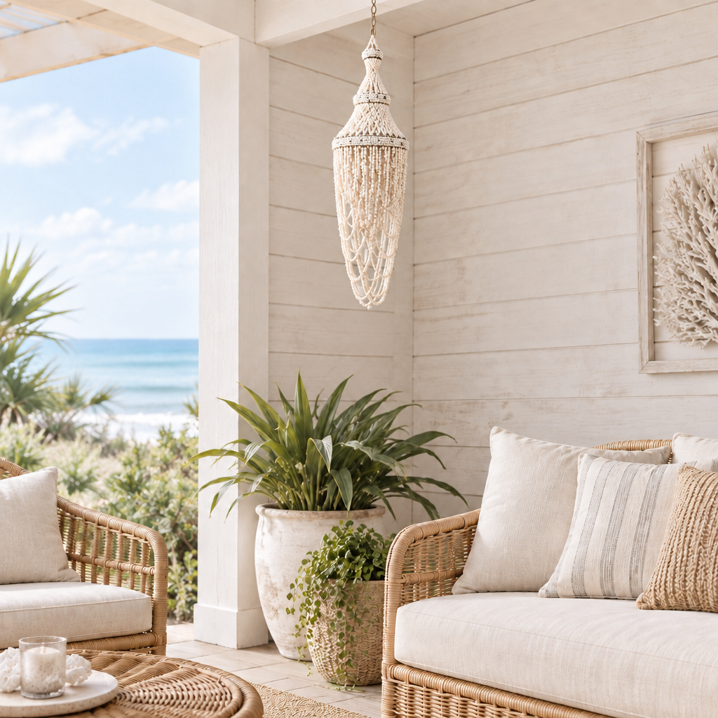 Bora Bora Shell Wind Chime Chandelier