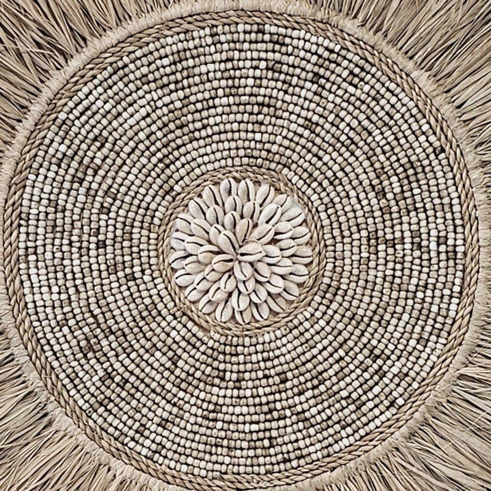 Bora Bora Sea Grass + Shell Wall Hanging | Wall Art