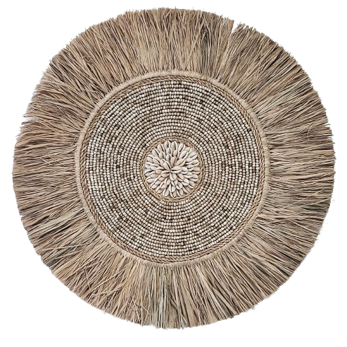 Bora Bora Sea Grass + Shell Wall Hanging | Wall Art