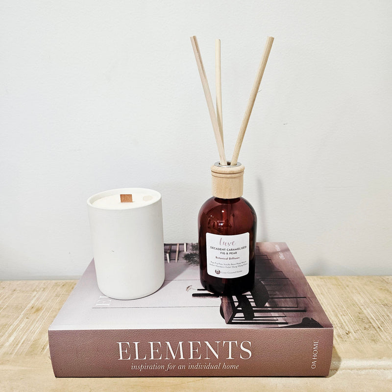 Luxe Reed Diffuser | Boston Jar | Amber Glass