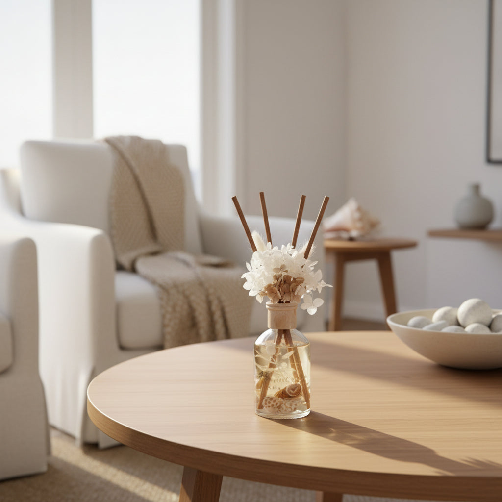 Luxe Dried Flower Reed Diffuser | Boston Jar | Natural Reeds