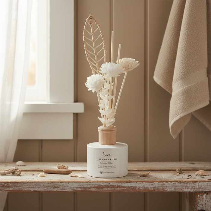 Botanical_Diffuser_White_Jar_Coastal_Home_Decor Beach House Decor