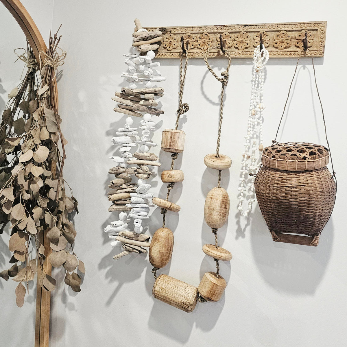 Drift Wooden Buoy Garland | Burnished
