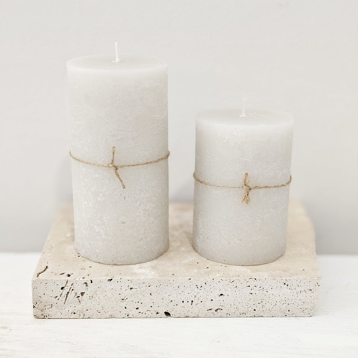 Textured Pillar Candle | Unscented