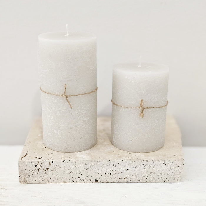 Textured Pillar Candle | Unscented