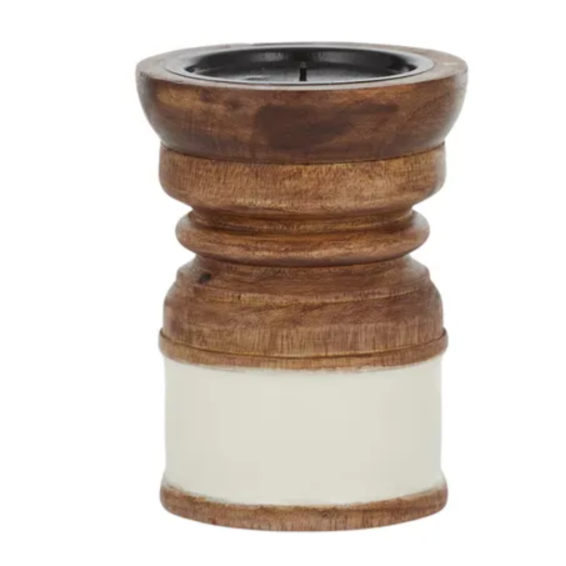 Beaches Wooden Candle Holder 15 cm