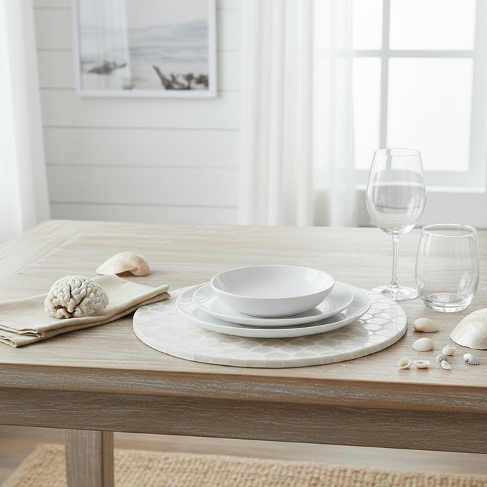 Capiz Shell Place Mat coastal home interiors