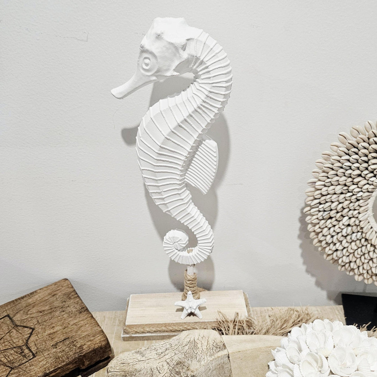 Carved Wooden Seahorse_on Stand