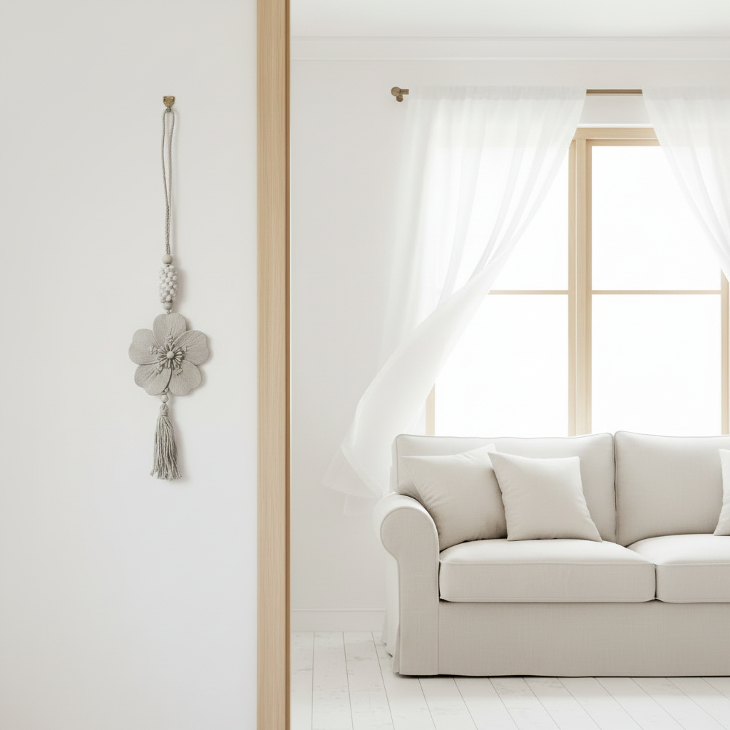 Chantilly Flower Wall Hanging White