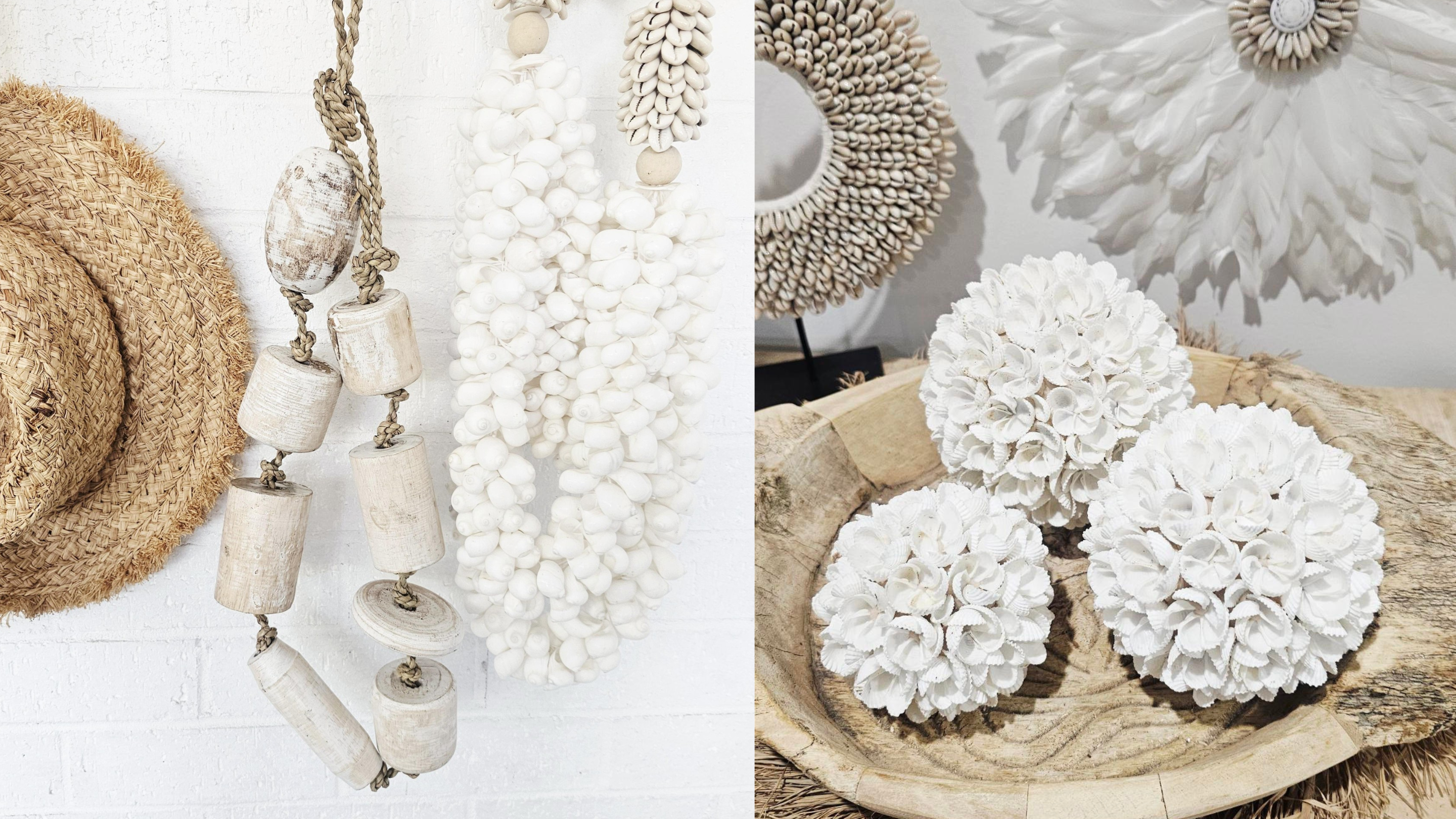 Handcrafted shell decor coastal home accessories