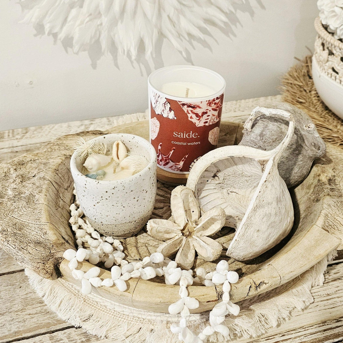 Coastal Crystal Shell Candles_on_Parat_Plate
