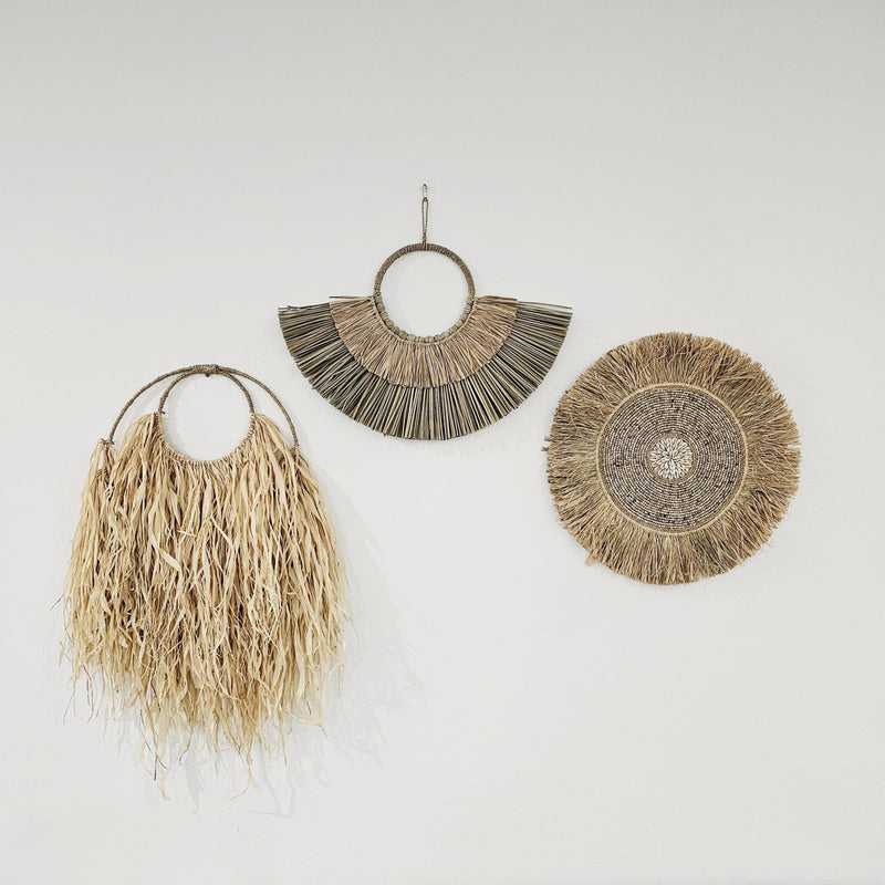 Bora Bora Sea Grass + Shell Wall Hanging | Wall Art