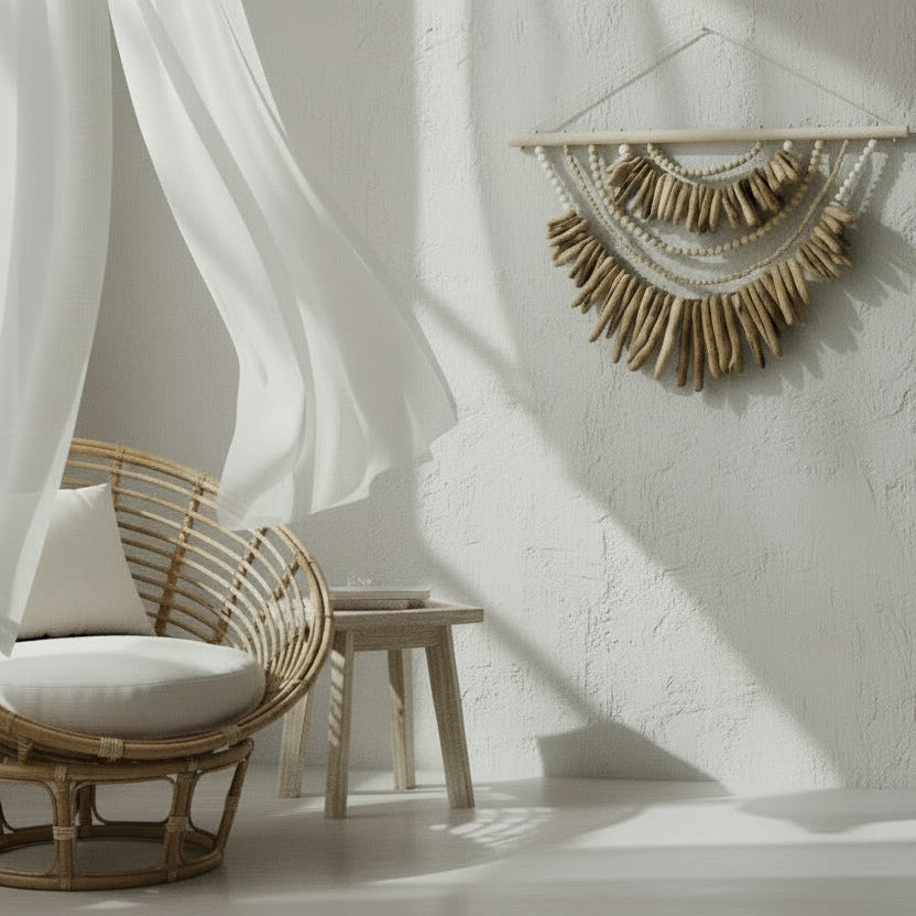 Cove Drift Wood Wall Hanging handmade Balinese decor for coastal beach house interiors