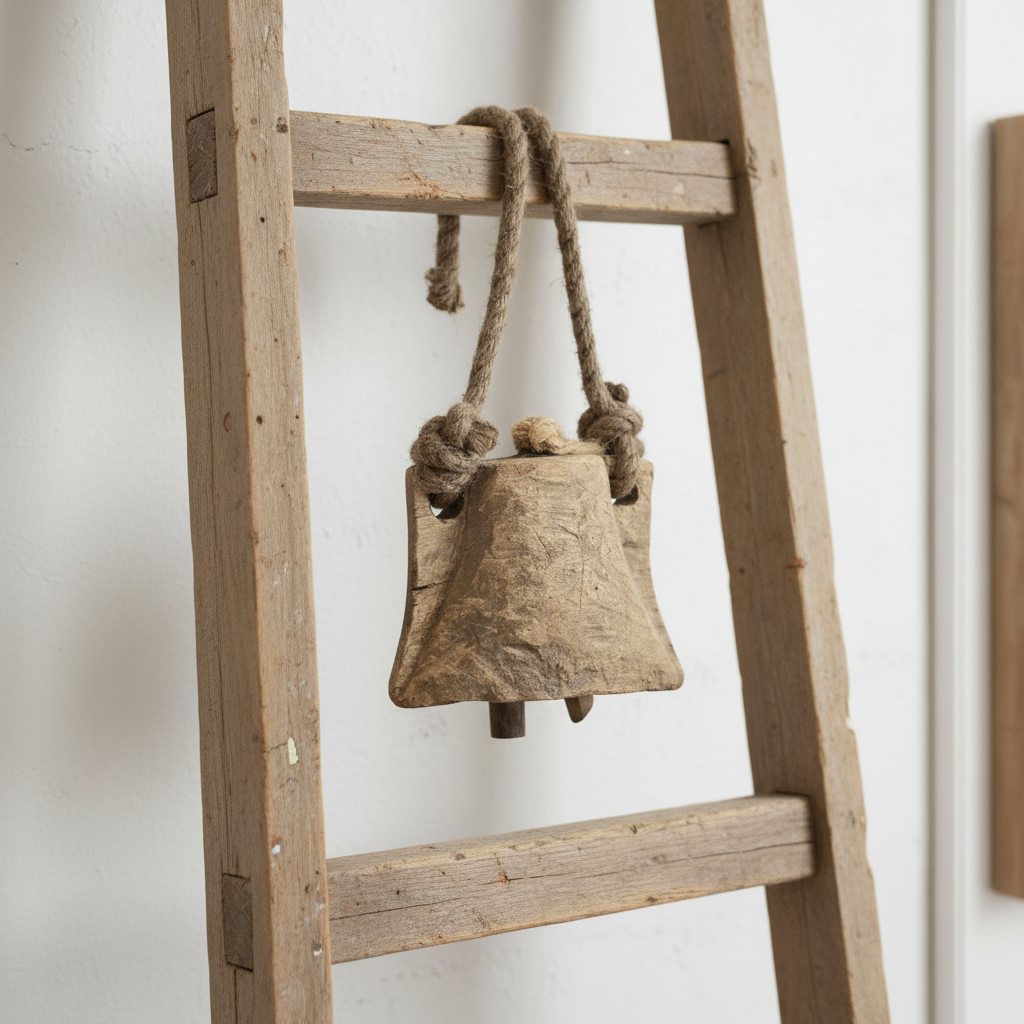 Vintage Indian Wooden Cow Bell