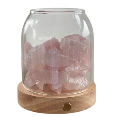 Rose Quartz Crystal Diffuser LED Lamp.