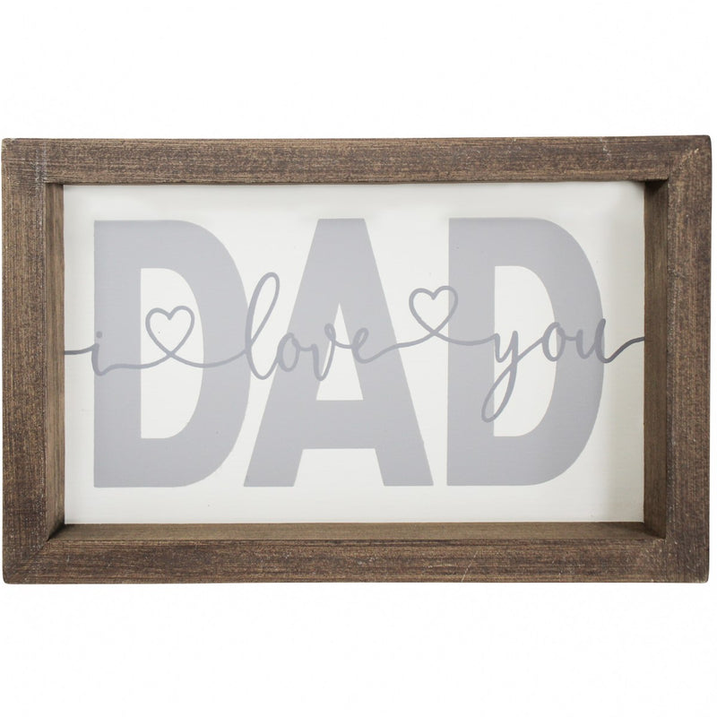Rustic Wooden Sign "Love You Dad"