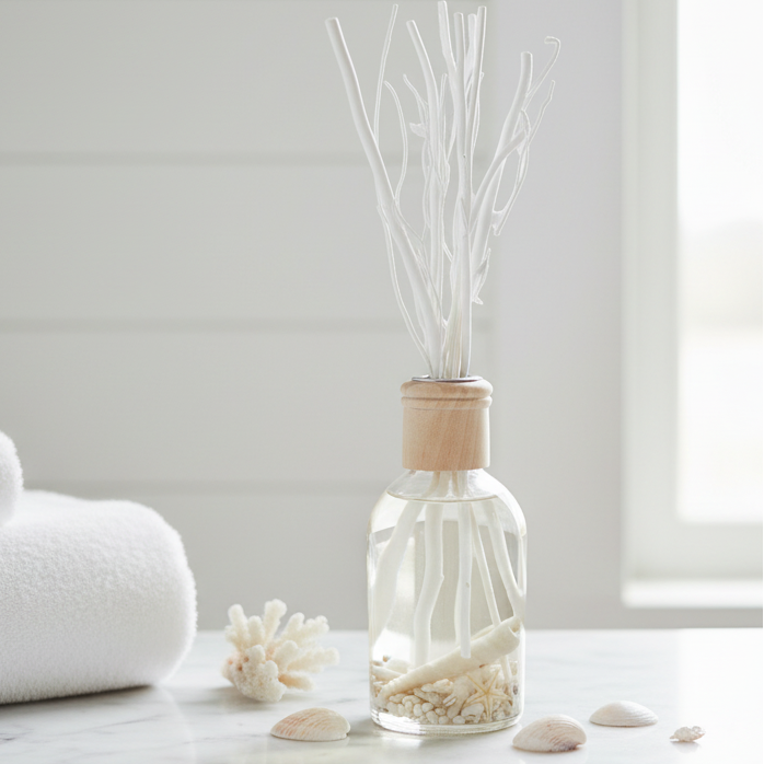 Driftwood_Reed_Botanical_Shell_Diffuser_for coastal australian beach house decor

