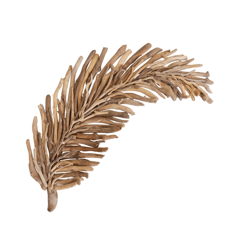 Driftwood leaf branch wall hanging 
