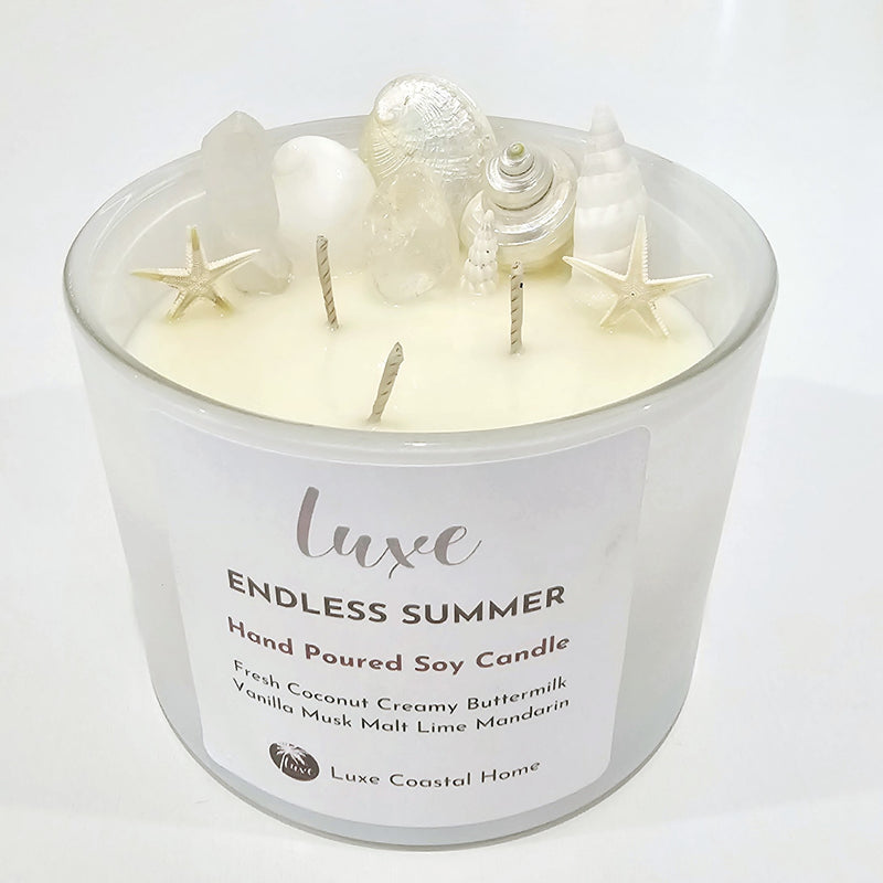Luxury Coco Soy Candle | Endless Summer | Sea Shells