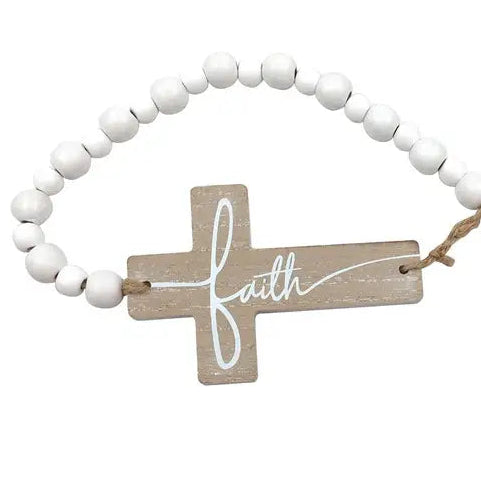 Farmhouse Faith Wooden Bead Tassel