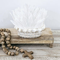 Angel White Feather + Shell Crown Head Dress